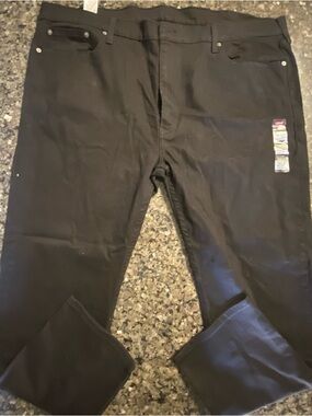 Levi's Black Stretch Tapered Pants 46x32